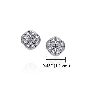 Celtic Knotwork Silver Post Earrings TER1812 - Jewelry